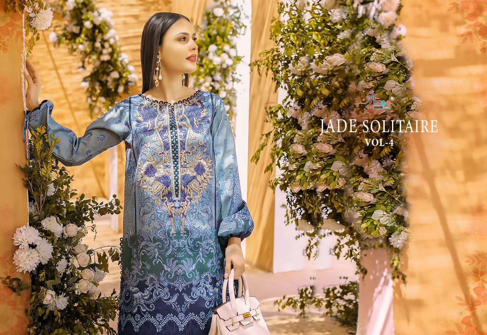 Jade Solitaire Vol 4 Pure Cotton Pakistani Suits Catalog
